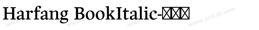 Harfang BookItalic字体转换